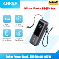 Anker Zolo Power Bank 25000mAh 165W with Retractable and Built-In USB-C Cables