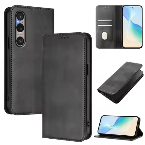 For Sony Xperia 1V 1 VII 5 10 IV V VI 1VI 5VI 10VI Luxury Magnetic Skin Leather Phone Case Wallet Bo