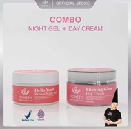 [PAKET CREAM] Hiqween Retinol Night Gel + Hiqween Shining Glow Day Cream With Sunscreen