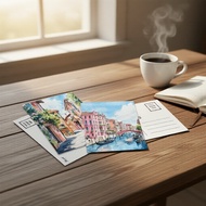 Italian 32pcs Town Watercolor Postcards, HD Printed, Thick Cardstock, Mailable Souvenirs
