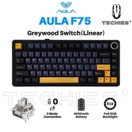 AULA F75 Mechanical Keyboard 75% 80Key RGB TriMode Wired Bluetooth 2.4G Gasket Structure Gaming Keyb