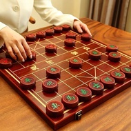 Chess Set Red Wood Chinese Chess High-end Solid Wood with Wooden Board for Students and Adults Large
