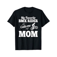 Women's Fun BMX Rider Mom T Shirt - Motorcycle/BMX Racing pattern T Shirt - Soft and breathable fabr