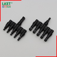 T Type1to5 MC4Photovoltaic connector6Pass 1Turn5connector5Solar Panel Parallel Connector Plug4.6