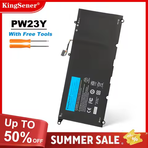 KingSener PW23Y Replacement Laptop Battery For DELL XPS 13 9360 Series RNP72 TP1GT P54G 7.6V 60WH Fr