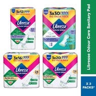 Libresse Odour Care Daun Sirih Night / Maxi Women Sanitary Pad (Big Value Pack x 3)