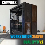 คอม 256 เธรด | ซีพียู DUAL AMD EPYC 7B12 | เมนบอร์ด DUAL CPU | แรม 32GB-256GB | M.2 NVMe | SERVER WORKSTATION COMWORK