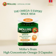 Moller’s ® | Brain High Concentrate | Omega 3, DHA, and EPA | 80 Capsules