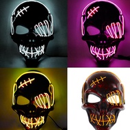 LED Halloween Scary Light Up Mask Cosplay Light Up Face Pirate Mask Halloween Party