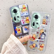 Ready Stock Handphone Case OPPO Reno11 Pro 5G Reno 11 11Pro Reno11Pro 2024 New Global Version Softcase Lovely Cute Cartoon Phone Cell Casing for Girls Winnie Bear Play Words Cover