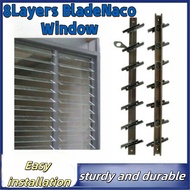 High Quality Traditional8/7 Blade Single/Tingkap/Aluminium Window/Window Naco