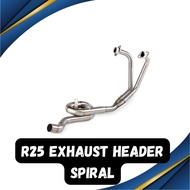 Yamaha R25 V1 V2 Abs 2023 U turn Exhaust Header Motorcycle Accessories