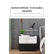 Bedside table with drawer Multi Function Stackable Drawer 1 2 3 Multi-Tier Bedroom Bed side table Space saver Storage