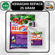 Fungisida BESROMIL 35 WP Bahan Aktif Metalaksil 35% Kemasan Repack 25 Gram