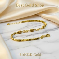 22k / 916 Gold triple Oval Shape Bracelet