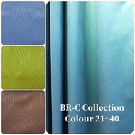 Kain Langsir Blackout Bunga Timbul Bidang 59''/ Curtain Sunblock Embossing Cloth 80%~95% (BR-C21~40)