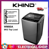 {FREE SHIPPING} Khind 7kg / 8kg Top Load Fully Auto Washing Machine WM70A / WM80A Non-Inverter Mesin