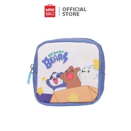 MINISO WE BARE BEARS Collection Square Coin Purse(Purple/Blue)