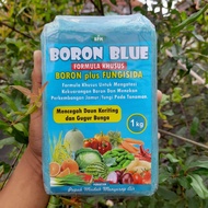 BORON BLUE 1 KG FORMULA KHUSUS/ PUPUK BORON plus FUNGISIDA/ Untuk Mencegah Daun Keriting Dan Gugur Bunga /Pupuk mudah menyerap air/ Mencegah Daun Pucuk keriting/Mencegah gugur bunga gugur daun rontok bunga/Mencegah busuk akar busuk buah busuk daun sayuran