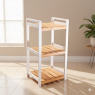 3-Tier Mahogany Gallon Dispenser Table