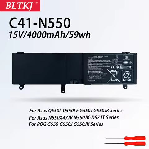 NEW c41 n550 laptop battery for ASUS N550 N550J N550JA N550JV N550JK Q550L Q550LF N550X47JV G550JK G