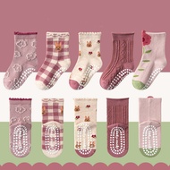 Girls' Non-Slip Socks Cotton Socks Autumn and Winter Cartoon Baby Baby Floor Socks Cute 1-12 Years Old Children's Trampoline Socks