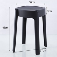 [SG Seller]Household Thickened Plastic Stool/Stackable/Round Stool/High Stool/Nordic Minimalist Chai