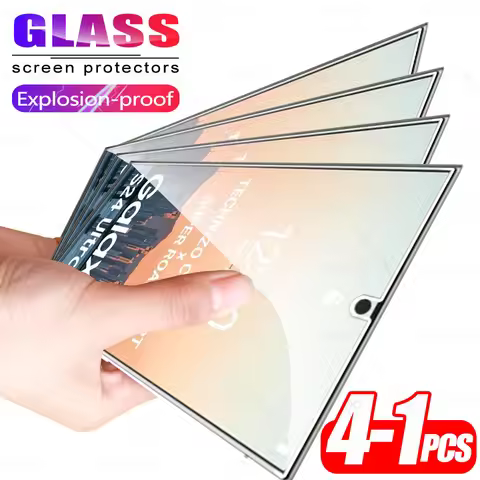 4-1Pcs Tempered Glass Case for Samsung Galaxy S25 S24 Ultra S 24 FE S 25 Plus Screen Protector Cover