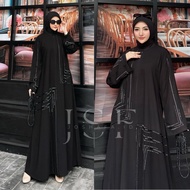 Latest Jetblack Turkey Abaya Dress in Solid Black 2025