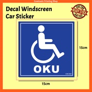 CMC908/957 OKU On Board Car Sticker for Windscreen (Interior Static Sticker) Pelekat Cermin Dalam, O