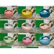 Super Hot-selling bvMINIJODIE Knotted Bag Full Genuine Leather Handmade bv Woven Bag bv Knotted Bag 