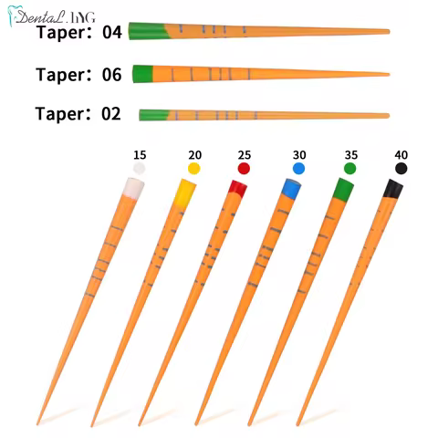 Dental Gutta Percha Point Root Canal Endodontics Cotton Fiber Tips Dentistry Materials GP Size 02 04