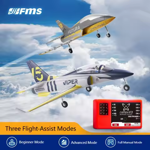 FMS Reflex V3 Bluetooth Upgrade External Gyro Flight Controller Beginner/Advanced/Full Manual Model 