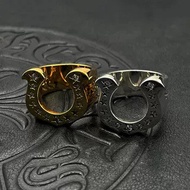 Tenderloin Ring/925 Silver Horseshoe Ring 22k Gold Diamond Ring