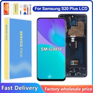 For Samsung Galaxy S20 Plus LCD S20+ With Frame Display Digital Touch Screen Replacement SM-G985, SM