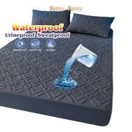 SunnySunny Antibacterial Thicken Waterproof Urinary Quilted Bed Sheet Single Queen King Size Mattress Protector