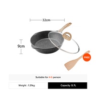 JEETEE Marble Stone Non Stick Deep Frying Wok Chinese Wok pan with Lid 24/28/32CM Die-cast Aluminum 
