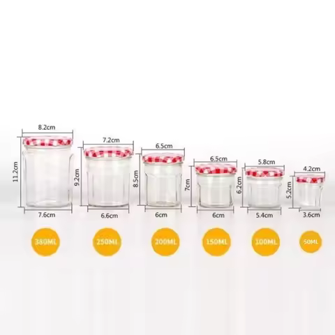 Multifunctional Sealed Jam Bottle Glass with Lid Strawberry Jam Jar Honey Can Food Container