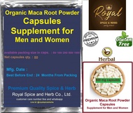 Organic Maca Root Powder Capsules     Maca Root Supplement for Men and Women 50 caps to 1000 caps