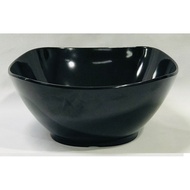 Square Bowl 7.5 Inches Black Real Melamine Flowerware Superware Group No.B2773-7.5