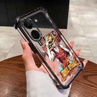 Tecno Spark GO 3 KN3 One Piece Luffy Case Airbag Clear Phone Case Rubber Phone Cover