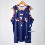 IBL INDONESIA REPRO PELITA JAYA 7 PRASTAWA BASKETBALL JERSEY - NAVYbiru