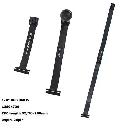 1MP 1280x720 H63 Camera Module 80 Degrees MIPI SPI DVP 24/28 Pin Interface 1/4 Lens 52mm/70mm/200mm 