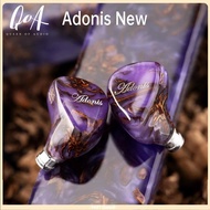 QoA Adonis 2.0 in Ear Earphones 1DD+2BA Hybrid Pinecone Resin Shell HiFi Earphones 3.5+4.4mm Plug 0.