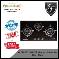 EF EFH7635 WT VGB 3 Burners Built In Gas Hob* 2 YEARS LOCAL WARRANTY