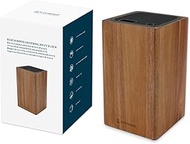 KITCHENDAO Acacia Wood Universal Knife Block Holder with Slots for Scissors and Sharpening Rod - Kni