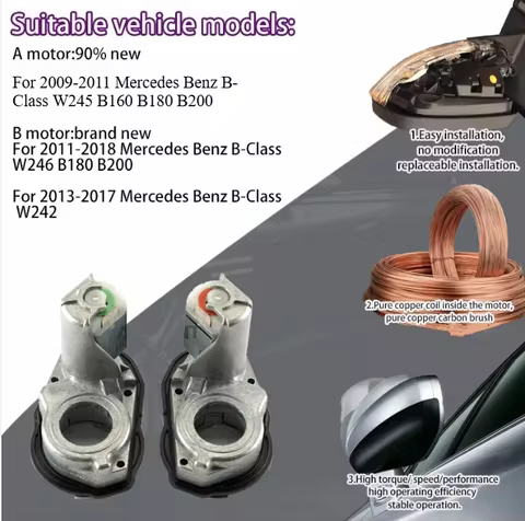 For Mercedes Benz B-Class W242 W246 B180 B200 W245 B160 B180 B200 Car Side Wing Mirror Folding Motor