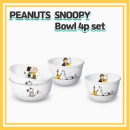 Corelle x PEANUTS bowl 4p set The Home Edition/Corelle USA set /Dining Sets/Peanuts Kitchen/Peanuts bowl/ Snoopy Kitchen/Snoopy bowl/Snoopy bowl front plate/Corelle bowl/Corelle set