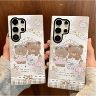 Sweet little bear patterned protective case compatible with Samsung SU26 S23 Plus S23FE S24 S25 Plus