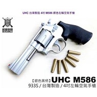 &lt;傻瓜二館&gt;UHC 4吋 M586 銀色 左輪 空氣 手槍 玩具槍 6mm BB槍 空氣 短槍- UHCE933S
